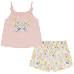 Kids headquarters girl's butterfly top & short 2-pc set retail $38